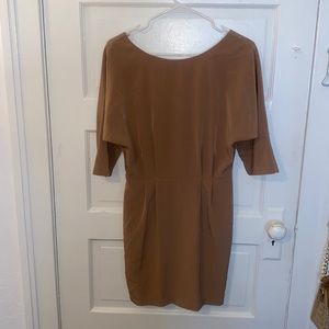 Dress from Topshop worn one time. Size 4, light brown.